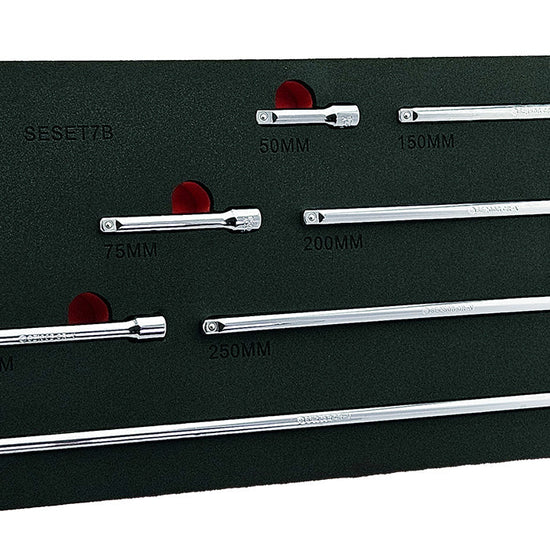 7Pc Fixed Extension Bar Set, 1/4" Drive, From Britool Hallmark