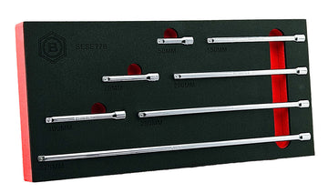 7Pc Fixed Extension Bar Set, 1/4" Drive, From Britool Hallmark