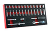 32-Piece 1/4" Drive Socket, Ratchet & Accessory Set - Britool Hallmark