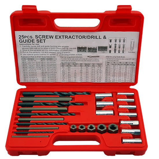 25pc Screw Extractor Drill and Guide Set - Britool Hallmark