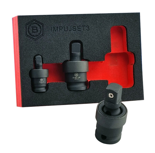 3PC Impact Universal Joint (UJ) Socket Set by Britool Hallmark