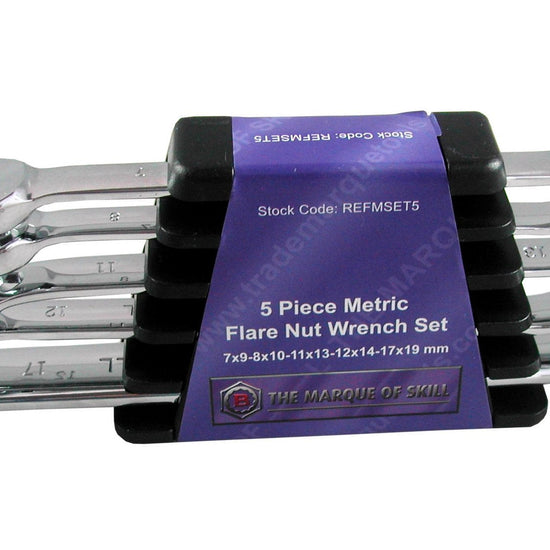 5-Piece Flare Nut Spanner Wrench Set - Britool Hallmark