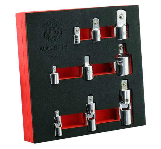 9pc Socket Adapter and Universal Joint (UJ) Set - Britool Hallmark