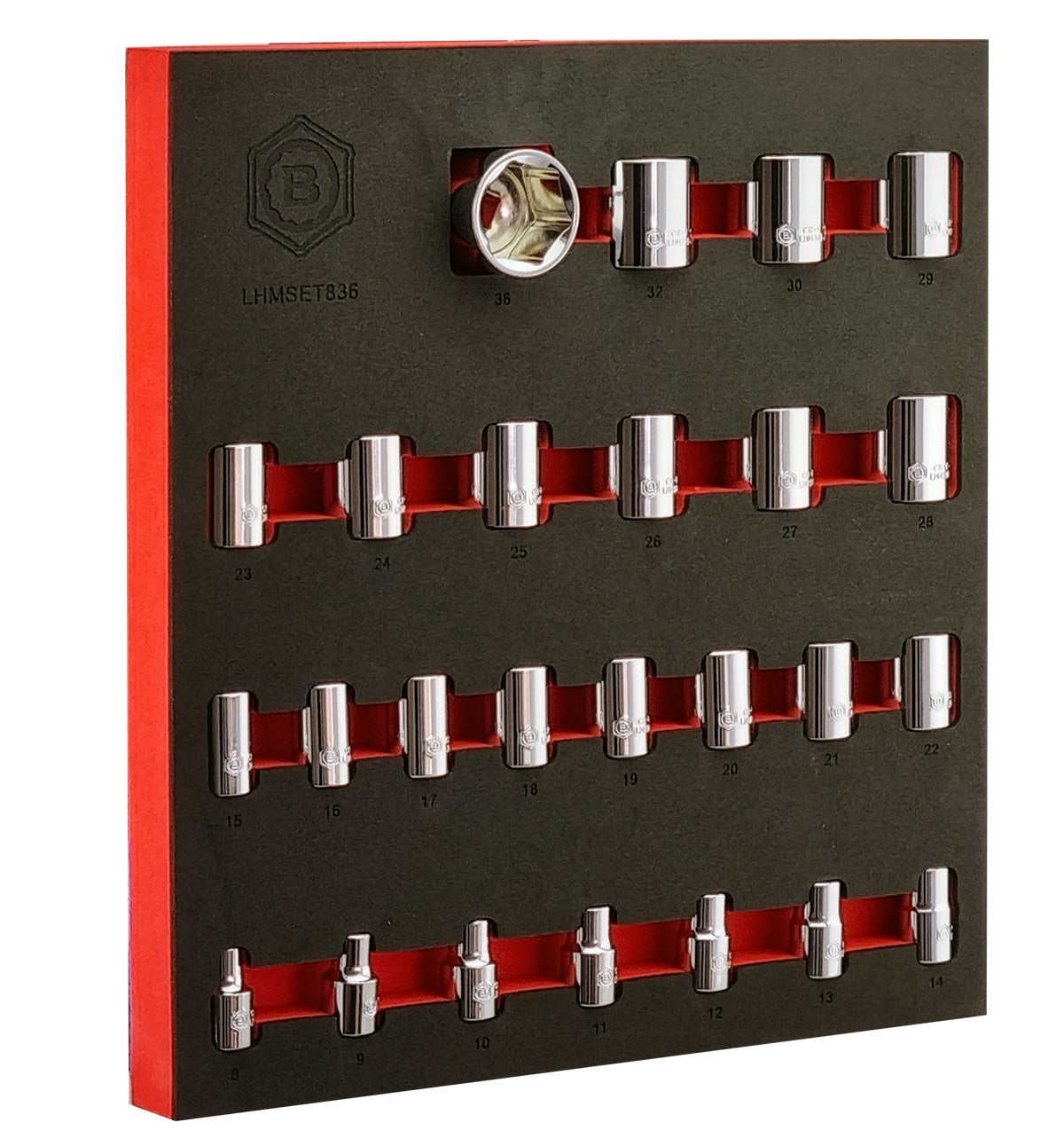 1/2" Drive Chrome Socket Set (6-Point) Sizes 10-36mm From Britool Hallmark