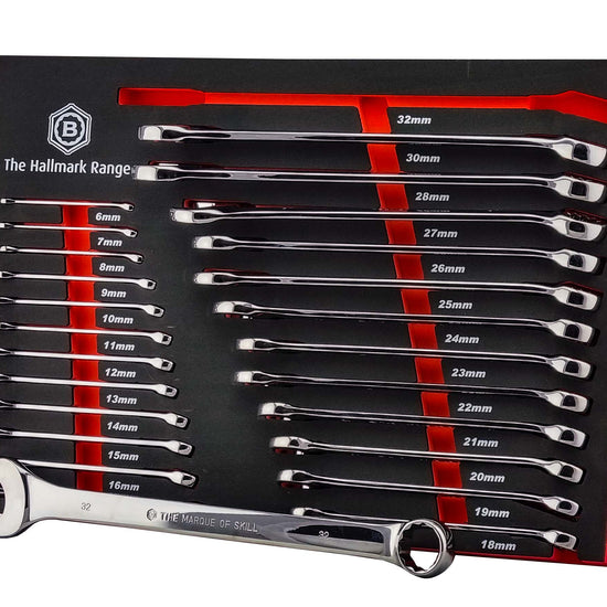 25pc Combination Spanner/Wrench Set 6-32mm - Britool Hallmark CELMSET632