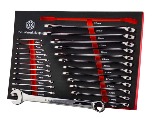 25pc Combination Spanner/Wrench Set 6-32mm - Britool Hallmark CELMSET632