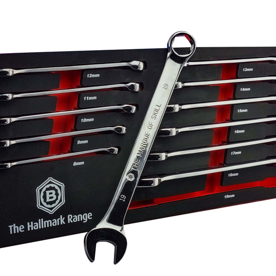 12PC Combination Spanner Set with 6-Point Hexagon Ring by Britool Hallmark
