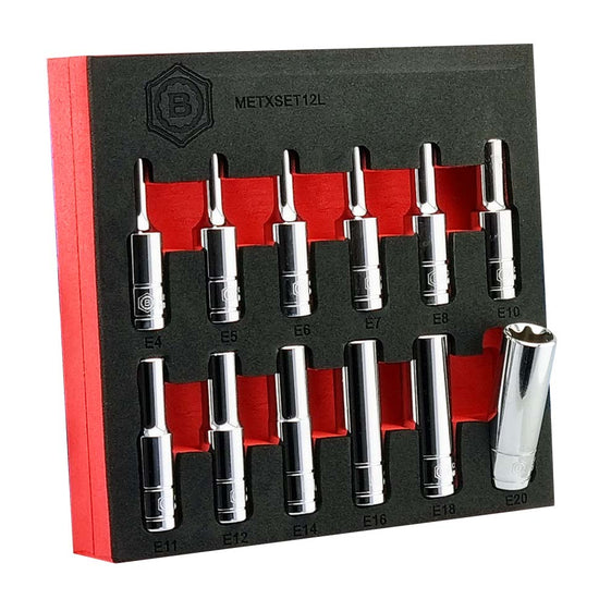 12pc 3/8" Dr. Deep E-Torx/Star Socket Set E4-E20 - Britool Hallmark