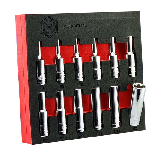 12pc 3/8" Dr. Deep E-Torx/Star Socket Set E4-E20 - Britool Hallmark
