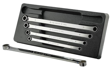 5Pc Extra-Long Flat Ring Spanner Set 10-22mm From Britool Hallmark