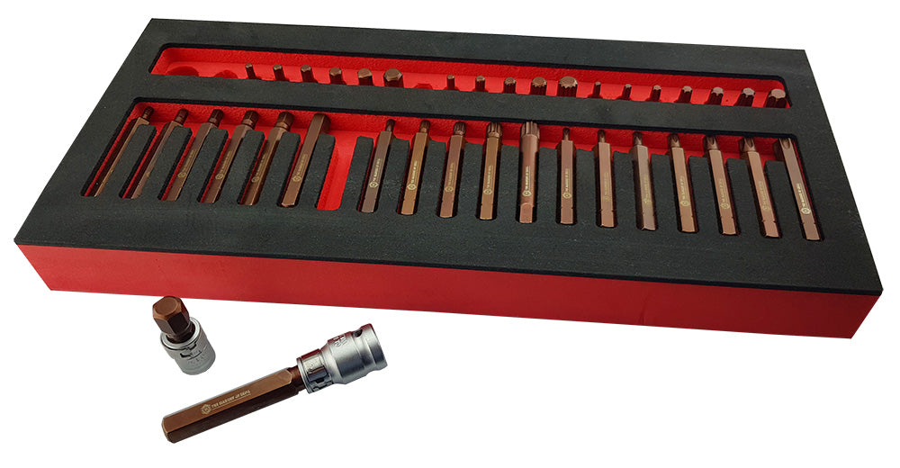 40Pc S2 Steel Bit Socket Set - Hex, Torx and Spline - Britool Hallmark