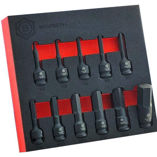 3/8" Drive Hex/Allen Key Impact Driver 11Pc Set - Britool Hallmark