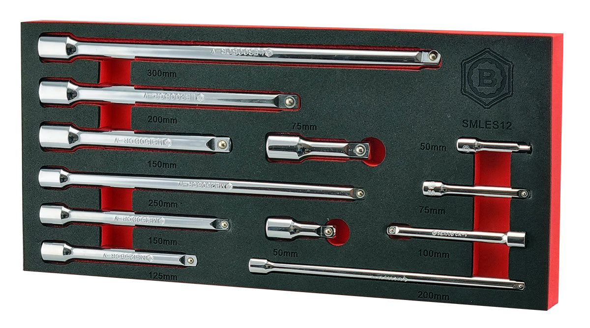 12Pc Extension Bar Set - 1/4", 3/8" & 1/2" Drive By Britool Hallmark