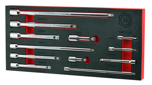 12Pc Extension Bar Set - 1/4", 3/8" & 1/2" Drive By Britool Hallmark