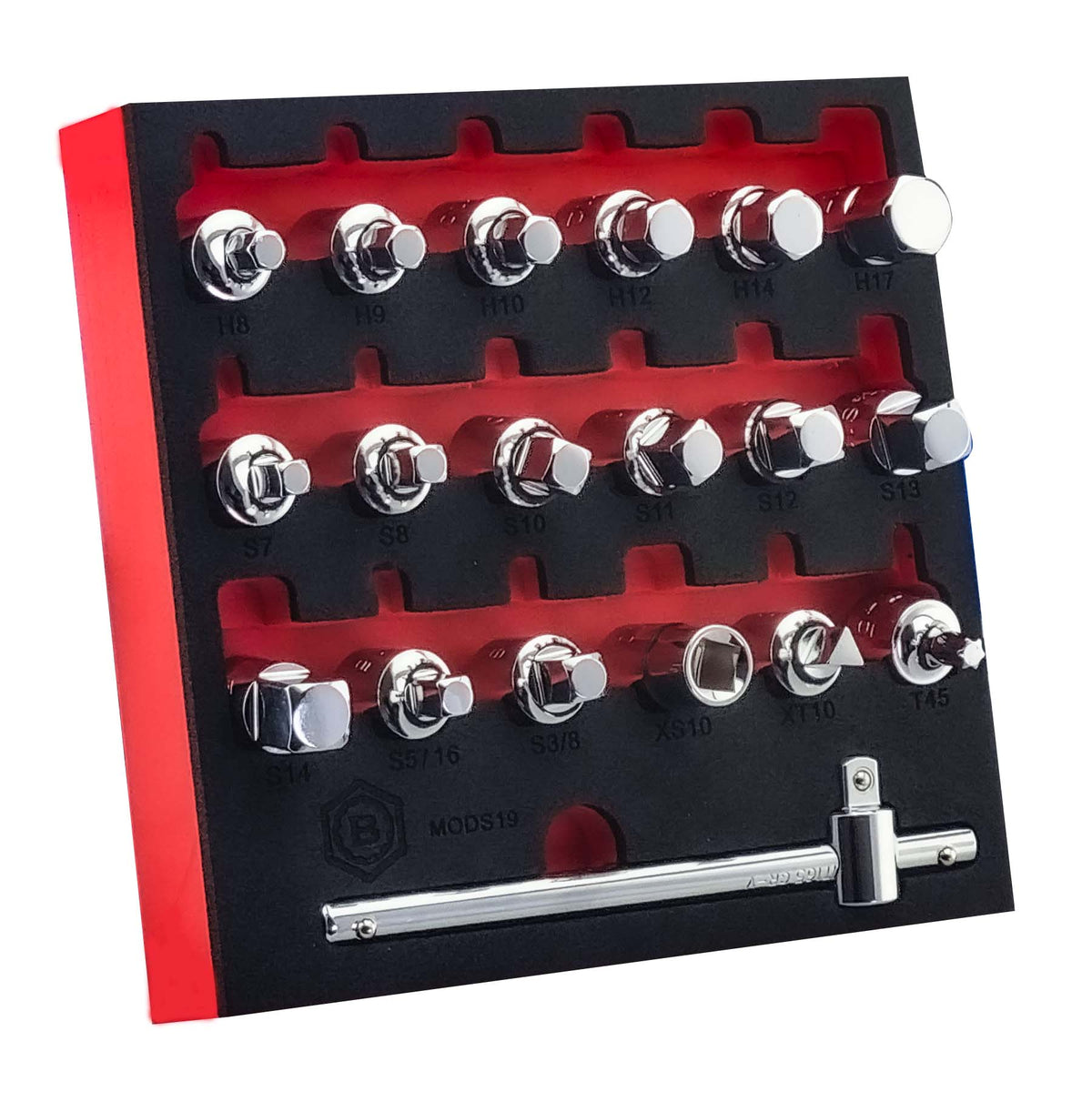 3/8" Drive 19Pc Oil Drain Plug Key Set - Britool Hallmark