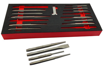 15PC Heavy Duty Punch & Chisel Set by Britool Hallmark