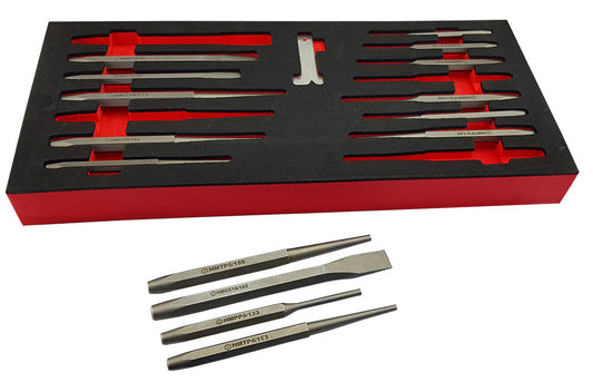 15PC Heavy Duty Punch & Chisel Set by Britool Hallmark