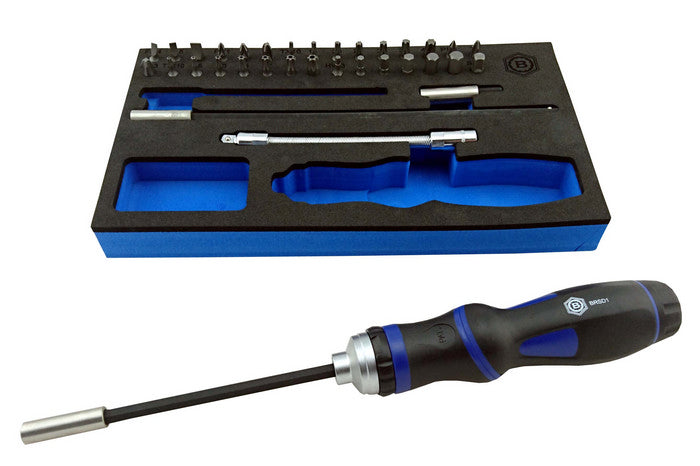 35pc Ratchet Screwdriver and Bit Set - Britool Hallmark