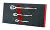 3-Piece 1/4", 3/8" & 1/2" Pear-Head Ratchet Wrench Set - Britool Hallmark