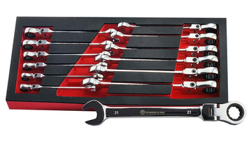 13pc Flexi Ratchet Spanner/Wrench Set 8-21mm - Britool Hallmark