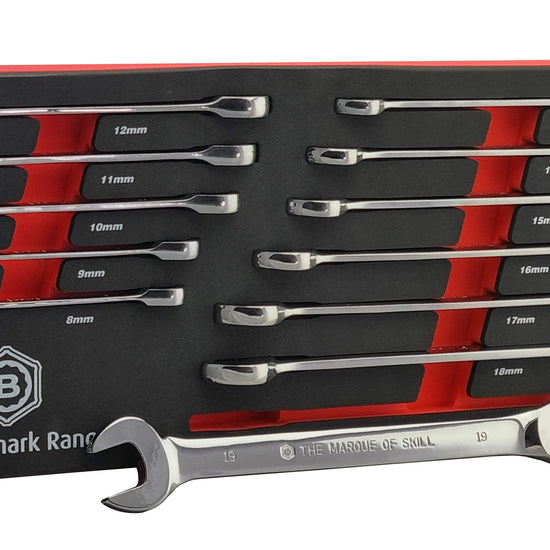 12pc Ratchet Spanner Set 8-19mm - Britool Hallmark