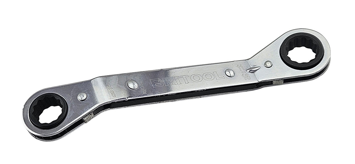 Britool Hallmark Offset Ratcheting Box Wrench Spanner 5/8" X 11/16" Af - RBO6268