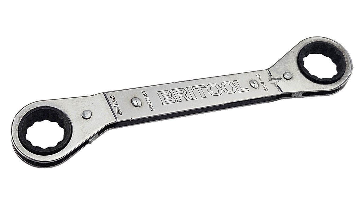 Britool Hallmark Offset Ratcheting Box Wrench Spanner 3/4" X 7/8" AF - RBO7587