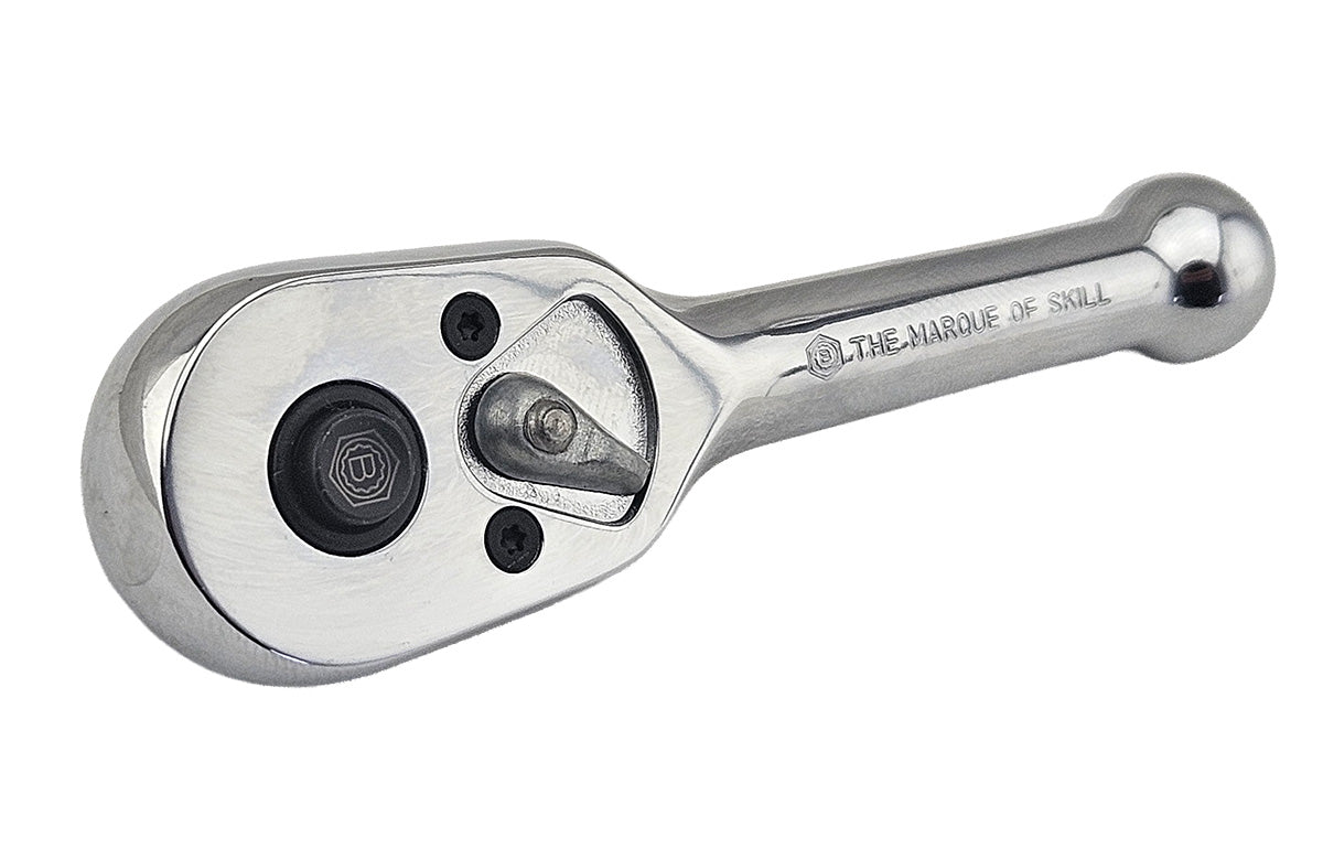 Britool Hallmark Stubby Pear-Hear Ratchet Wrench - 1/4" Drive