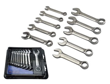 10pc Stubby Combination Spanner / Wrench Set 10-19mm - Britool Hallmark
