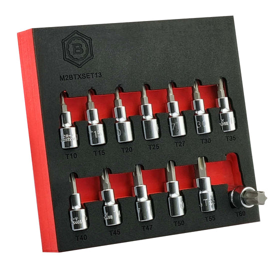 13Pc Torx Star Bit Socket Set 3/8" Drive From Britool Hallmark V3