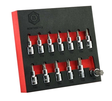 13Pc Torx Star Bit Socket Set 3/8" Drive From Britool Hallmark V3