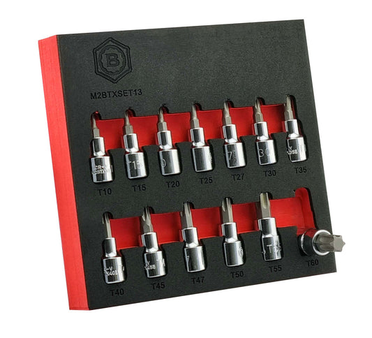 13Pc Torx Star Bit Socket Set 3/8" Drive From Britool Hallmark V3