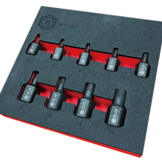 9Pc 3/8" & 1/2" Drive Stud Extractor/Twist Socket Set - Britool Hallmark