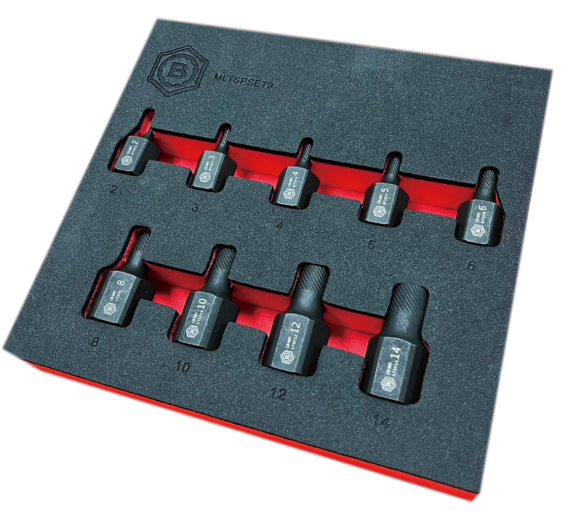 9Pc 3/8" & 1/2" Drive Stud Extractor/Twist Socket Set - Britool Hallmark