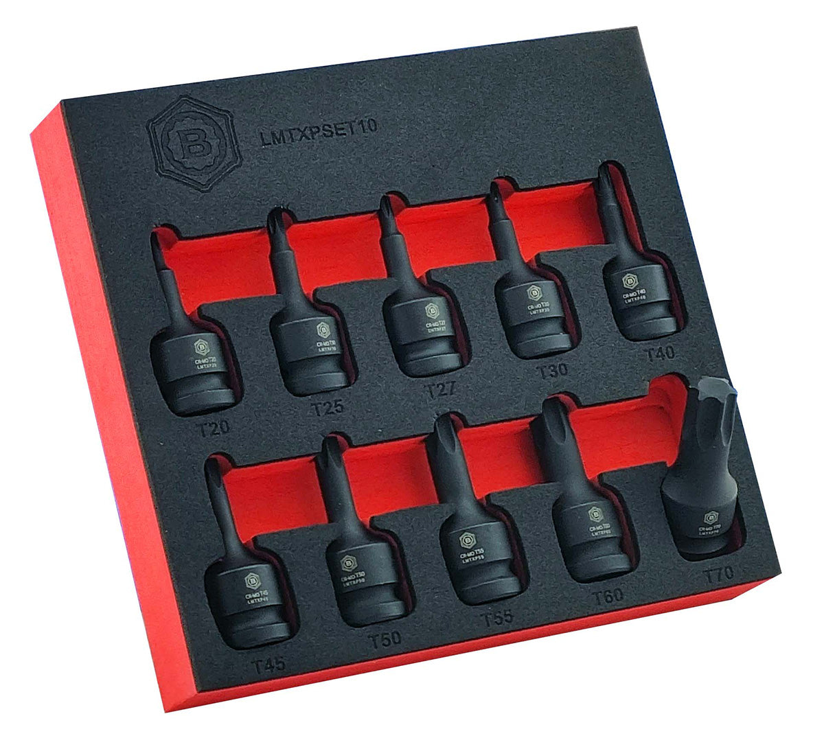 Torx / Star Impact Driver Set 10Pc, 1/2" Drive From Britool Hallmark