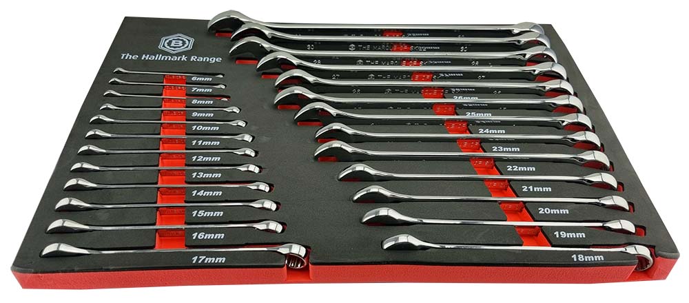 25pc Combination Spanner/Wrench Set 6-32mm - Britool Hallmark CELMSET632 - image 4