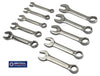 10pc Stubby Combination Spanner / Wrench Set 10-19mm - Britool Hallmark - image 4