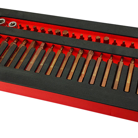40Pc S2 Steel Bit Socket Set - Hex, Torx and Spline - Britool Hallmark - image 3