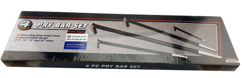4-Piece Heel Bar Pry Bar Set - Britool Hallmark HMPBSET4 - image 3