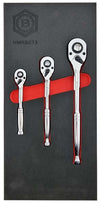 3-Piece 1/4", 3/8" & 1/2" Pear-Head Ratchet Wrench Set - Britool Hallmark - image 5