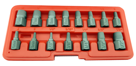 15Pc Multi-Spline Screw Extractor Set - Britool Hallmark - image 2