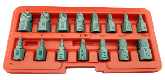 15Pc Multi-Spline Screw Extractor Set - Britool Hallmark - image 2