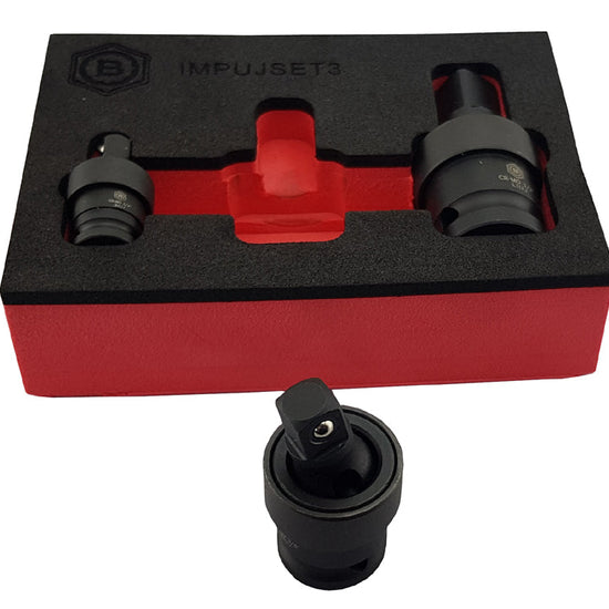 3PC Impact Universal Joint (UJ) Socket Set by Britool Hallmark - image 2