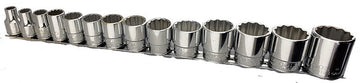 14 Piece AF Socket Set (12 Point) 1/2" Drive From Britool Hallmark