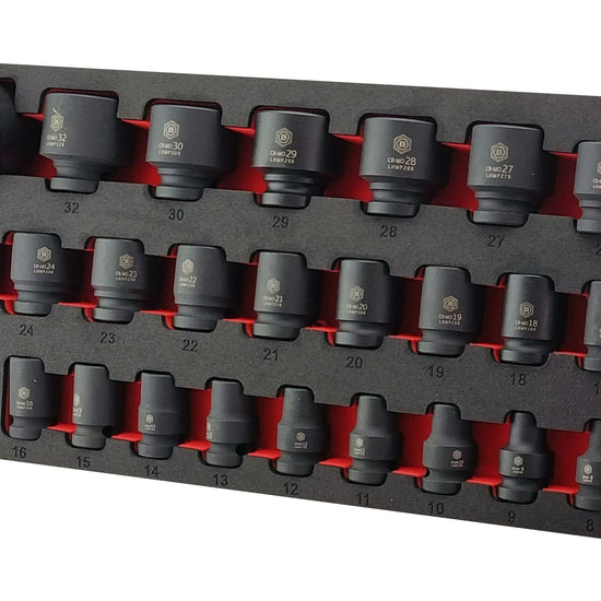 25Pc 1/2" Drive 6-Point Impact Socket Set, 8-36mm By Britool Hallmark - image 8