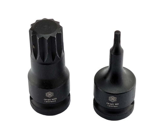 10Pc Spline Xzn Impact Driver Set, 1/2" Drive - Britool Hallmark - image 2