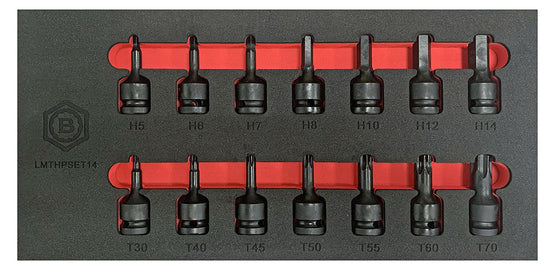 14Pc 1/2" Impact Torx & Hex Bit Socket Set From The Britool Hallmark Range - image 3