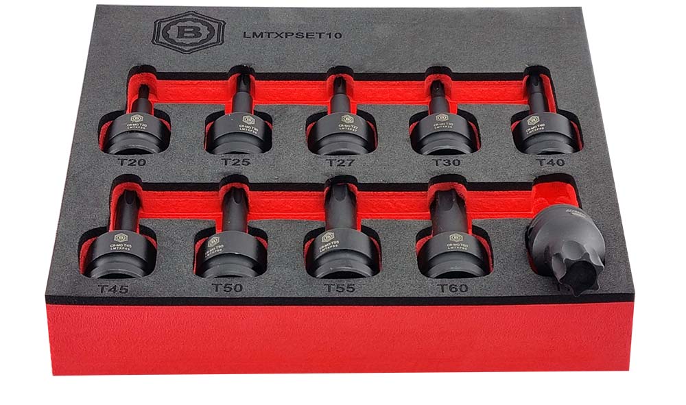 Torx / Star Impact Driver Set 10Pc, 1/2" Drive From Britool Hallmark - image 7