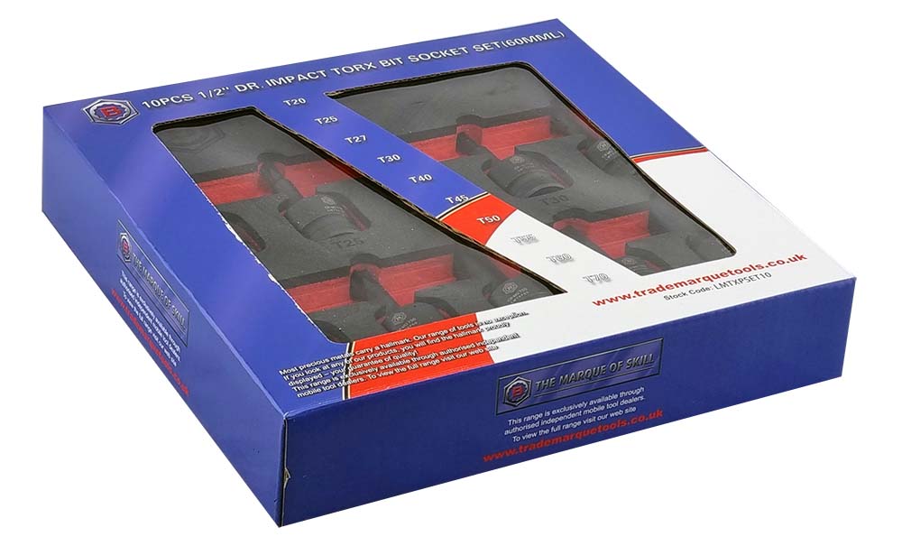 Torx / Star Impact Driver Set 10Pc, 1/2" Drive From Britool Hallmark - image 10