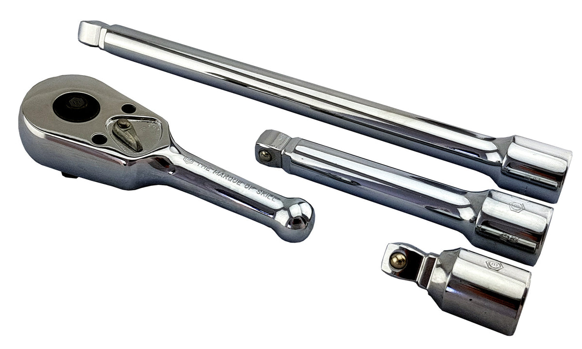 1/2" Drive Stubby Ratchet & Wobble Extension Bar Set From Britool Hallmark - image 2